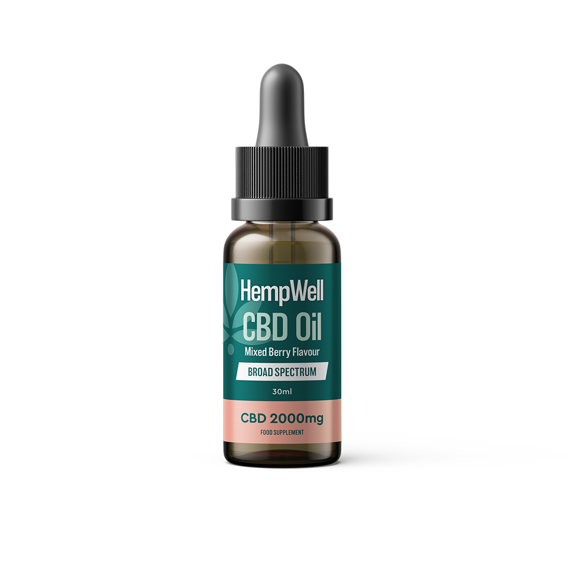 HW_CBDFS_BroadSpectrumOil_2000mg_MixedBerry-1.png HempWell | CBD Oil Broad Spectrum | THC-Free | 2000mg | 30ml (Mixed Berry Flavour)
