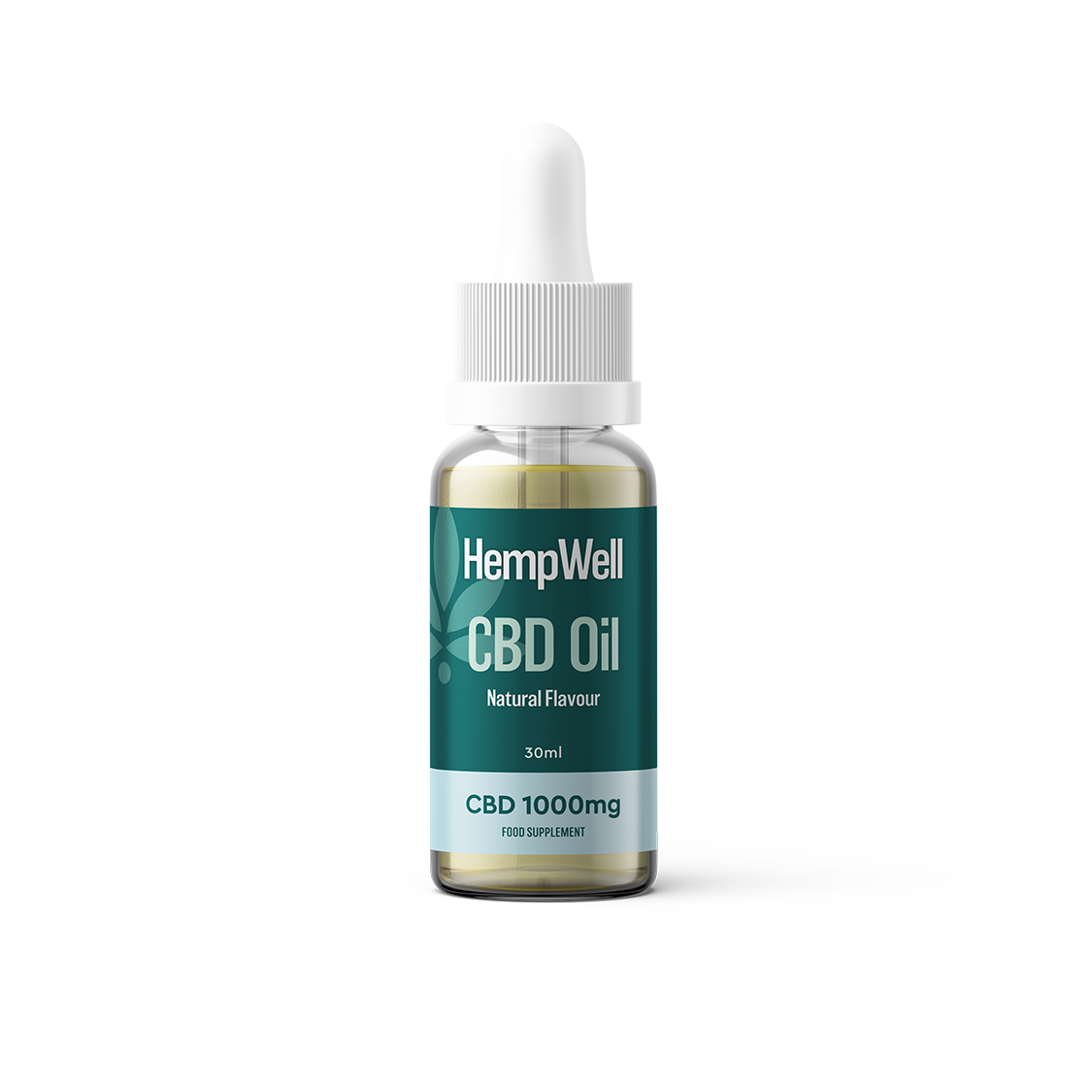 HempWell | CBD Oil Pure Isolate | THC-Free | 1000mg | 30ml (Natural Flavour)