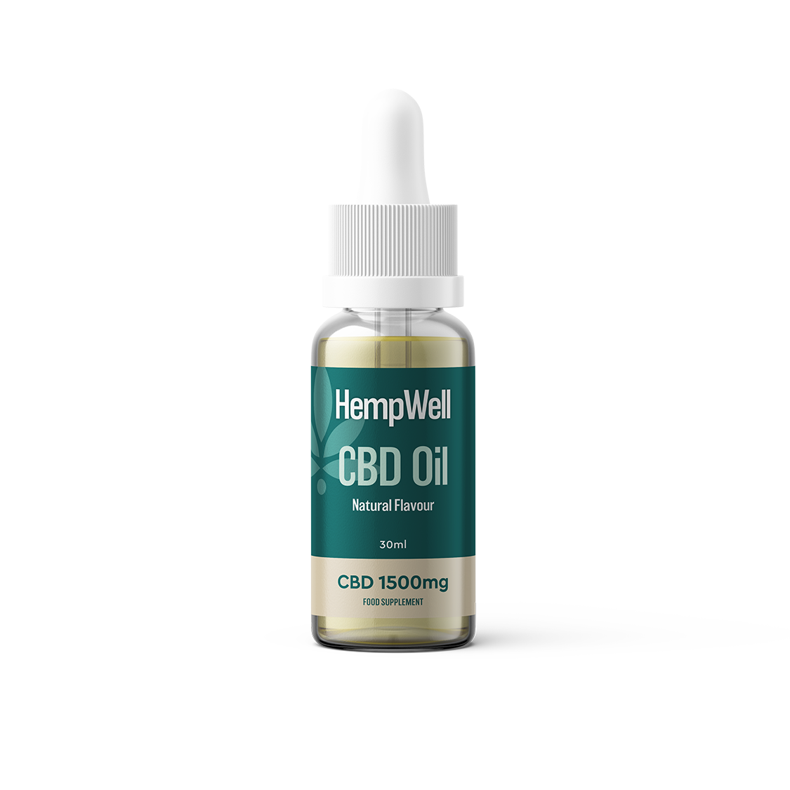 HW_CBDFS_PureIsolateOil_1500mg_Natural-1.png HempWell | CBD Oil Pure Isolate | THC-Free | 1500mg | 30ml (Natural Flavour)