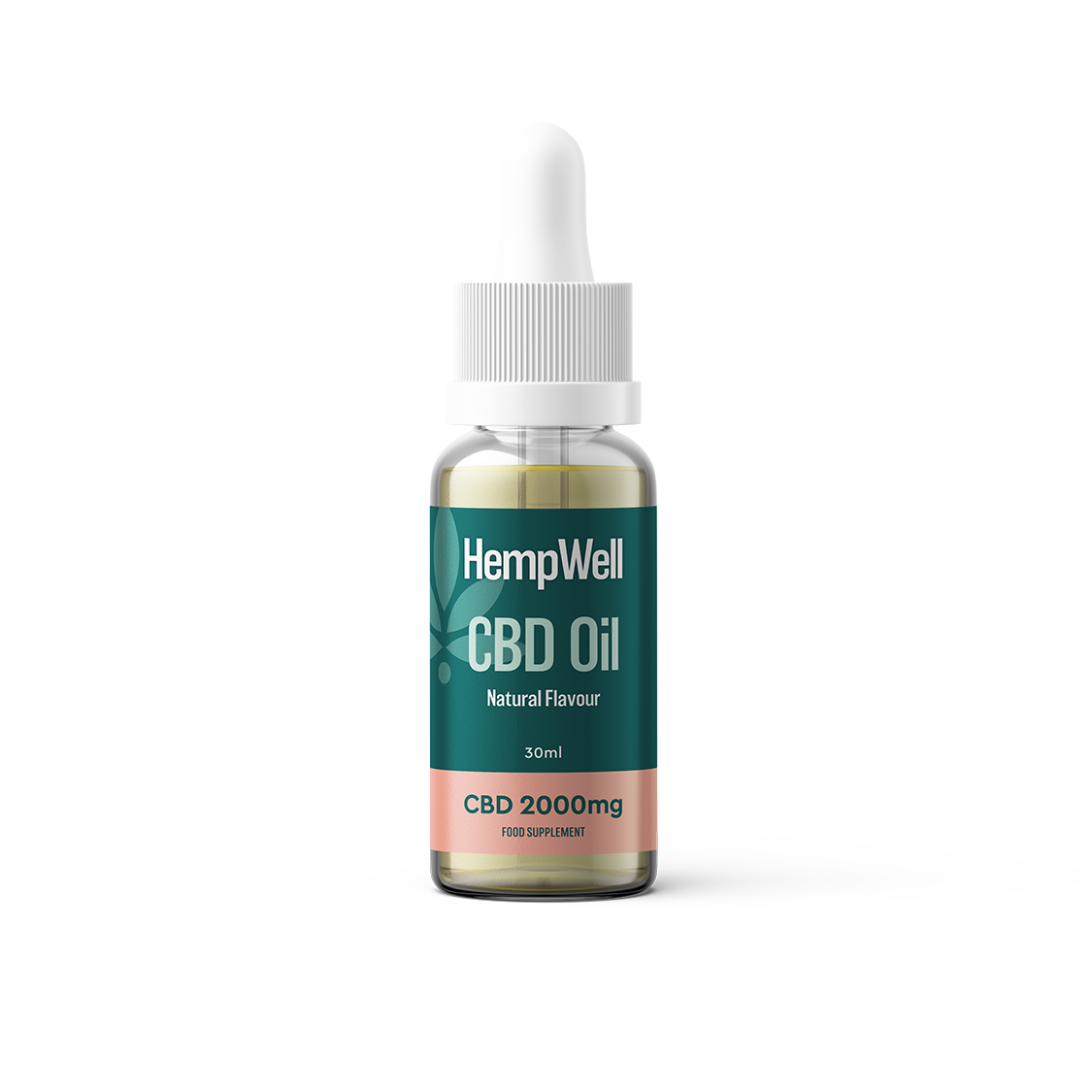 HempWell | CBD Oil Pure Isolate | THC-Free | 2000mg | 30ml (Natural Flavour)