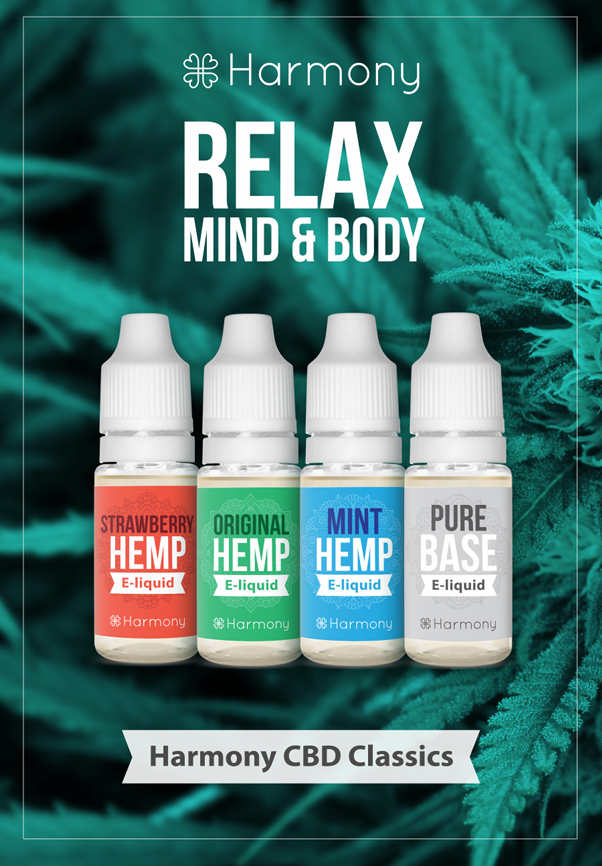 HY_CBDVE_Poster_CBD_e-liquid Classic-Green Version-A2 CBD-Harmony