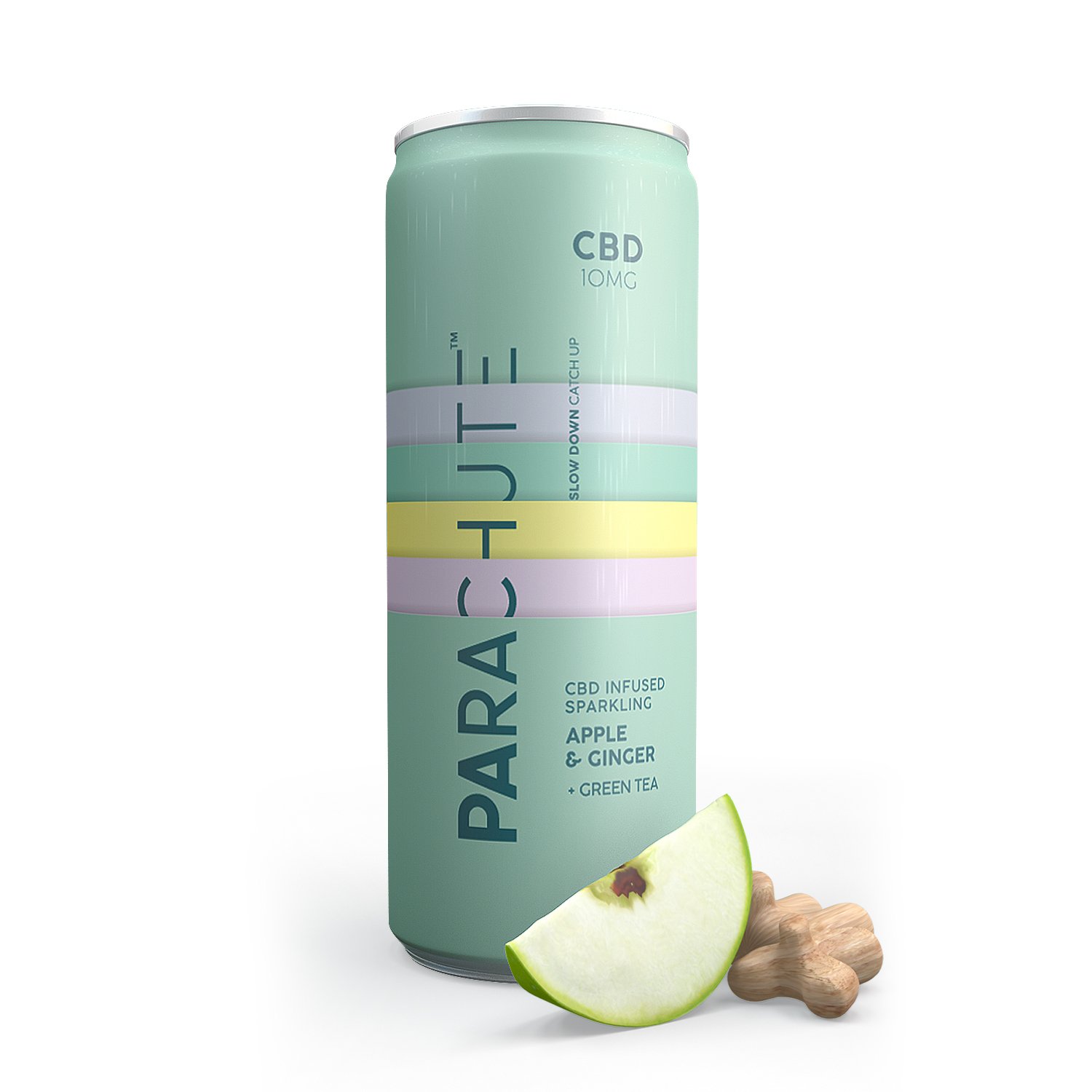 Parachute | CBD Sparkling Fruit Drink | THC-Free | 10mg | 250ml (Apple & Ginger Flavour)